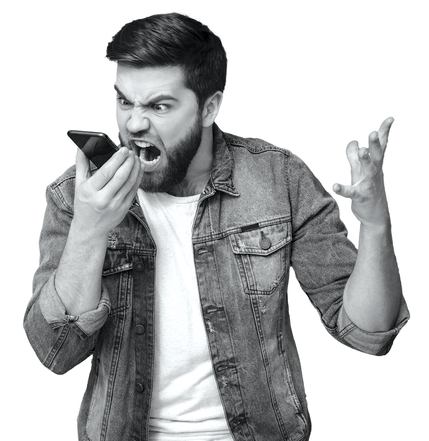 Guy cursing